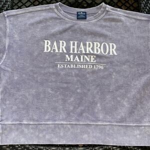 Oversized Fit Bar Harbor Maine Sweatshirt **